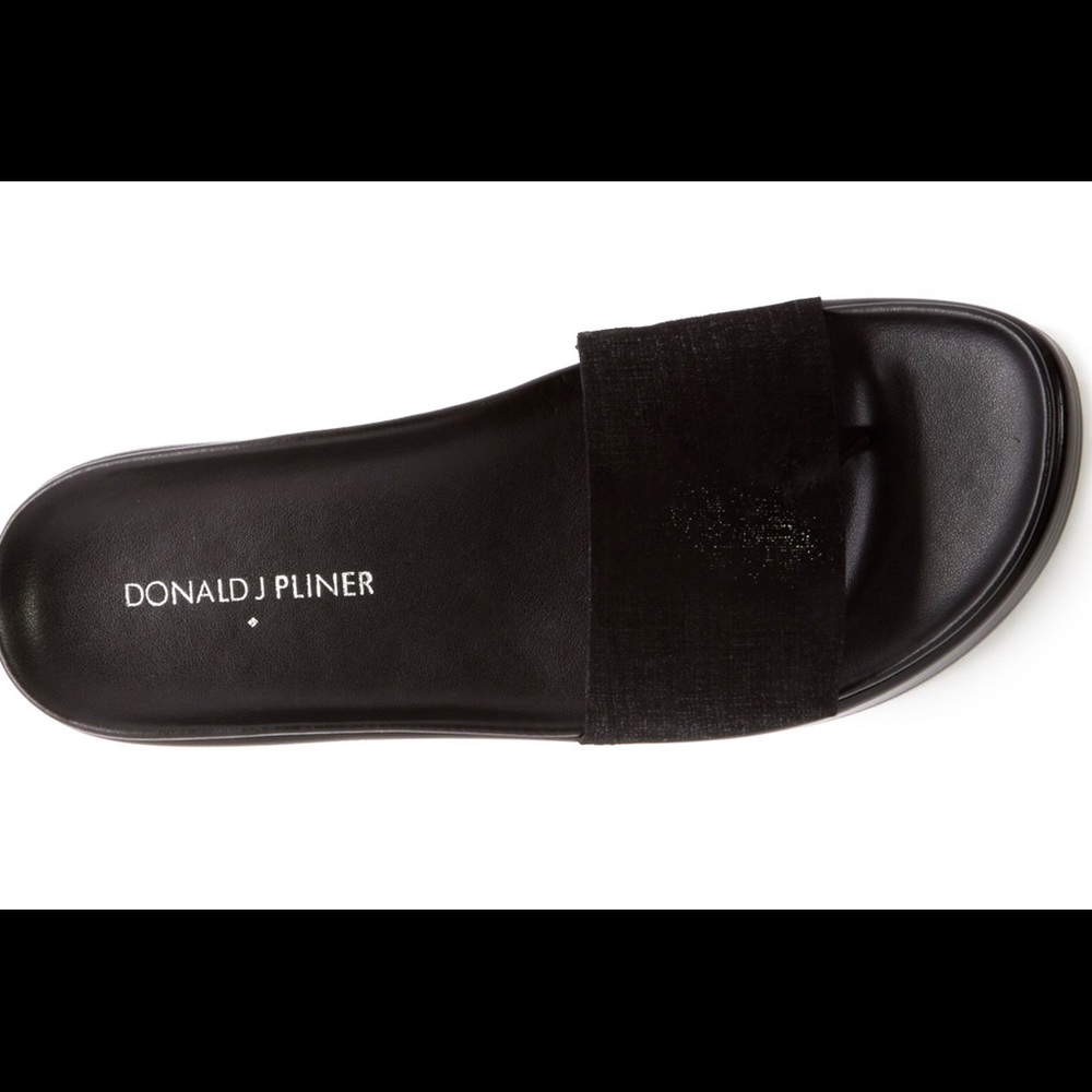Donald pliner Distressed Metallic Slide Sandal